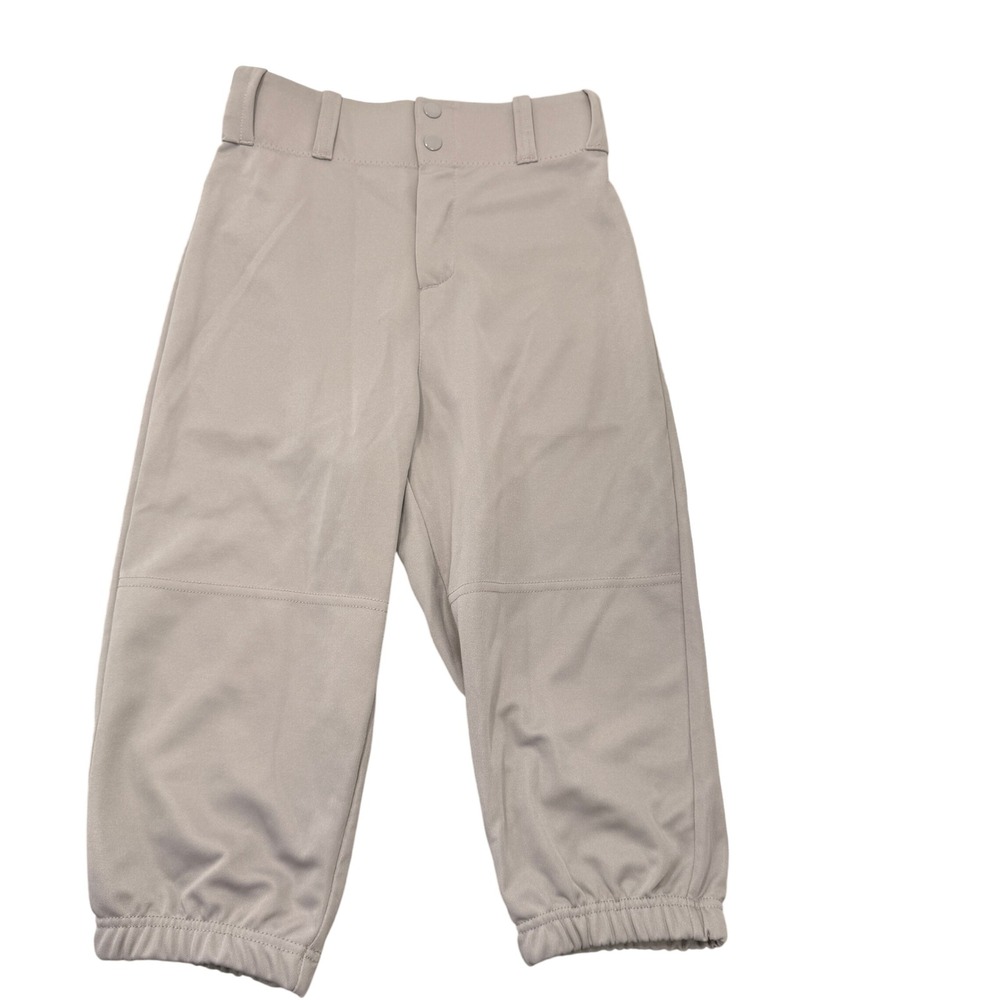 Alleson Athletic Youth Small Gray Baseball Pants Knicker Style Elastic Hem